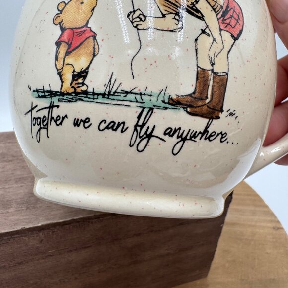 Disney Store Winnie the Pooh Mug Christopher Robin Piglet balloons - Picture 3 of 7